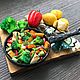 Кукольная миниатюра рагу из овощей, Кукольная еда, Жуковский,  Фото №1