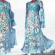 Long Evening Wedding Dress Crocheted. Blue Flowers, Dresses, Kazan,  Фото №1