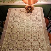 Для дома и интерьера handmade. Livemaster - original item TABLECLOTHS: Tablecloth by knitting machine, with an ornament-circles. Vintage 60 g Ita. Handmade.