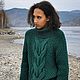 Заказать Пуловер крупной вязки "Изумруд". Альбина Черкасова Стиль+ Handmade (viaz-mir). Ярмарка Мастеров. . Пуловеры Фото №3