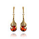 Silver earrings, scorpion, amber, jewelry. Earrings. Amber boutique Erika. Online shopping on My Livemaster.  Фото №2