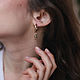 Серьги-кольца с подвесками-ручками. Серьги-кольца. AM Jewellery. Интернет-магазин Ярмарка Мастеров.  Фото №2