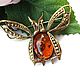 Brooch May beetle with amber. Brooches. BalticAmberJewelryRu Tatyana. Online shopping on My Livemaster.  Фото №2