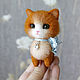 Котик. Игрушка валяная из шерсти. Войлочная игрушка. Olgamurkot. Ярмарка Мастеров.  Фото №6