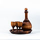 Wooden set-Decanter with three glasses on a tray RN2. Shot Glasses. ART OF SIBERIA. Online shopping on My Livemaster.  Фото №2