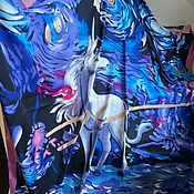 Винтаж handmade. Livemaster - original item Unicorn shawl, Louis Vuitton, silk, Italy. Handmade.