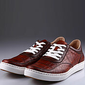 Обувь ручной работы handmade. Livemaster - original item Crocodile leather sneakers IMA5019UK. Handmade.