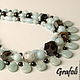 Necklace in amazonite agate. Necklace. Grafoli jewellery. My Livemaster. Фото №5