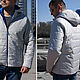 Spring men's jacket, grey demi-season jacket. Mens outerwear. Lara (EnigmaStyle). My Livemaster. Фото №4