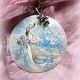 Pendant with painted mother of pearl ' Lightness of being ', Pendants, Moscow,  Фото №1