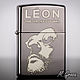 Зажигалка Zippo 150 с гравировкой Leon, Зажигалки, Москва,  Фото №1