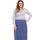 Skirt blue cotton. Skirts. Skirt Priority (yubkizakaz). Online shopping on My Livemaster.  Фото №2