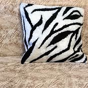 Для дома и интерьера handmade. Livemaster - original item Pillow: Decorative pillow Zebra. Handmade.