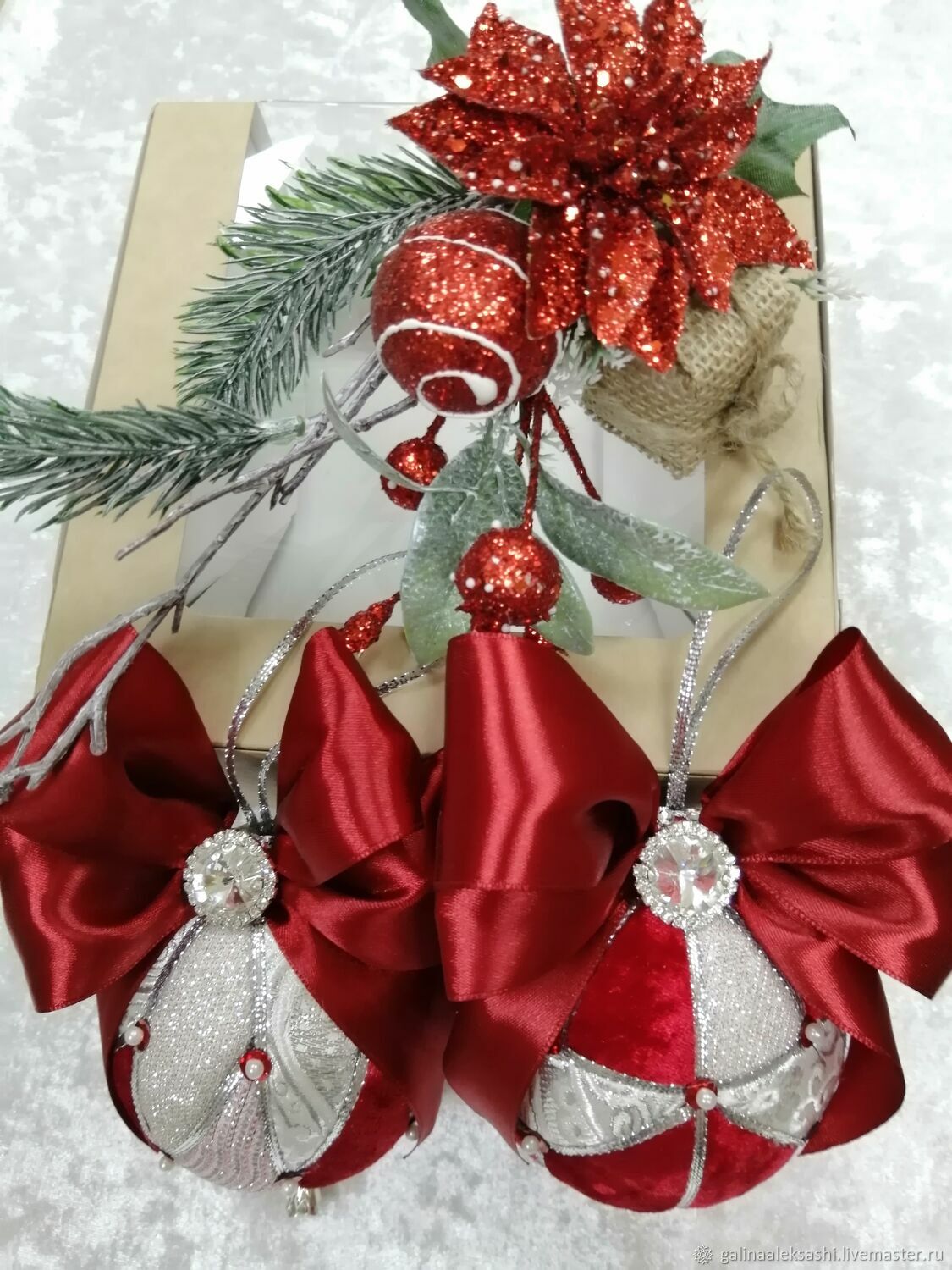 Элементы интерьера: Елочный шар купить в интернет-магазине Ярмарка ...