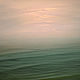 Abstract photo of the sea, the landscape for the interior in green tones. 