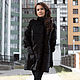 The coat is a chocolate Mink (rossiu)eco-leather 44 R. Fur Coats. Eco-shuba-Damine. Online shopping on My Livemaster.  Фото №2