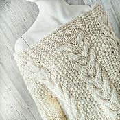LittleGreendress вязаный спицами пуловер с открытым плечом