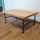 Industrial style coffee table made of natural wood, Tables, Chelyabinsk,  Фото №1