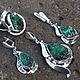 Adaya jewelry set with malachite made of 925 sterling silver HC0015. Jewelry Sets. Sunny Silver. My Livemaster. Фото №4