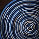 Круглый ковер синий коричневый бежевый Галактика. Ковры. Pompon - вязаный текстиль для дома. Ярмарка Мастеров.  Фото №5