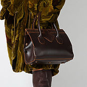 Сумки и аксессуары handmade. Livemaster - original item Women`s brown bag handmade from Buffalo leather with embossed. Handmade.