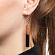 Straight Black earrings, Earrings, Engels,  Фото №1