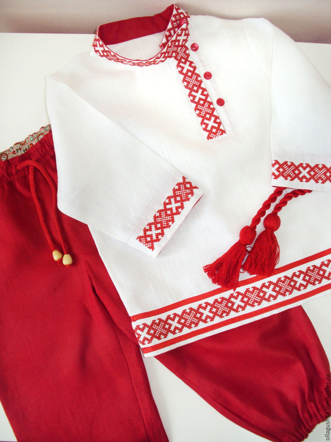 Детская косоворотка льняная, цвет серый, лет - купить Мужская одежда в магазине KAZAK-SHOP