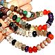 Микс камней 9-10мм нить 26см. Бусины. Beads. Интернет-магазин Ярмарка Мастеров.  Фото №2