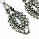 ESSNO 6-805 Серьги | Цепь SWAROVSKI Pacific Opal Бисер Металлик. Серьги классические. Princess Dragon ESSNO. Интернет-магазин Ярмарка Мастеров.  Фото №2