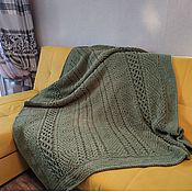 Для дома и интерьера handmade. Livemaster - original item Knitted plaid of large knitting as a gift to a man. Handmade.