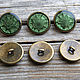 Set of 6 buttons handmade green color. Buttons. fiorellino. Online shopping on My Livemaster.  Фото №2