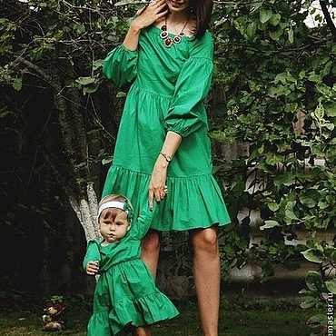 Платья для мамы и дочки / Family look / Как Мама