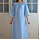 Order Boho linen long summer dress 'Fairy Tale' blue. Kupava - ethno/boho. Livemaster. . Dresses Фото №3