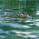 Landscape with ducks in oil paints | Classical painting. Pictures. pirogov-maxim. My Livemaster. Фото №5