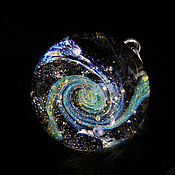 Украшения handmade. Livemaster - original item Pendant ball Galactic arms. Galaxy Silver Glass Universe Necklace. Handmade.