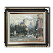 Картины и панно handmade. Livemaster - original item The view on the street. Bolshaya Nikitskaya. Moscow/ 50h60 cm/ Alexander Dubovsky. Handmade.