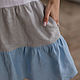 Градиентное льняное платье c крылышками серо-голубого цвета. Платья. Льняная одежда Molinialife. Ярмарка Мастеров.  Фото №6