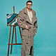 Order Stylish men's coat. SHAPAR - knitting clothes. Livemaster. . Mens outerwear Фото №3