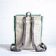 Backpack made of hemp Swayambu green. Backpacks. Hemp bags and yarn | Alyona Larina (hempforlife). My Livemaster. Фото №4