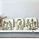 EXAMPLE of use (acquisition) of Gypsum panels Casting flower Prints Botanical flowers in bas-relief
