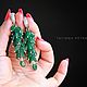 Emerald eyes earrings green aventurine, 925 silver. Earrings. Татьяна Петренкофф (Elegance&Style). My Livemaster. Фото №4