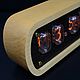 Lamp Clock IN-12 Solid Maple Moraine Eucalyptus. Tube clock. Tube-time (tube-time). My Livemaster. Фото №4