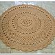 Handmade Knitted round Mat made of Cord Mesh, Carpets, Kabardinka,  Фото №1