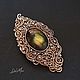 Brooch decoration with green labradorite ' Arctic sun', Brooches, St. Petersburg,  Фото №1