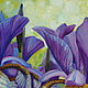 Painting 'Purple irises' oil on canvas 50h60 cm. Pictures. vestnikova. My Livemaster. Фото №5