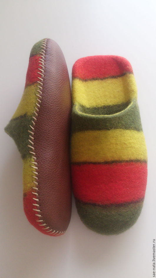Купить Тапки валяные мужские - тапки валяные, валяные тапочки, валяные ...