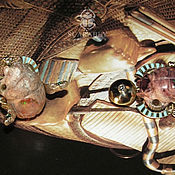 Кольцо и серьги "Весенние" из белого золота с апатитами, бриллиантами