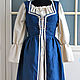 Order Dress Medieval blue, ethno boho middle ages. Kupava - ethno/boho. Livemaster. . Suits Фото №3