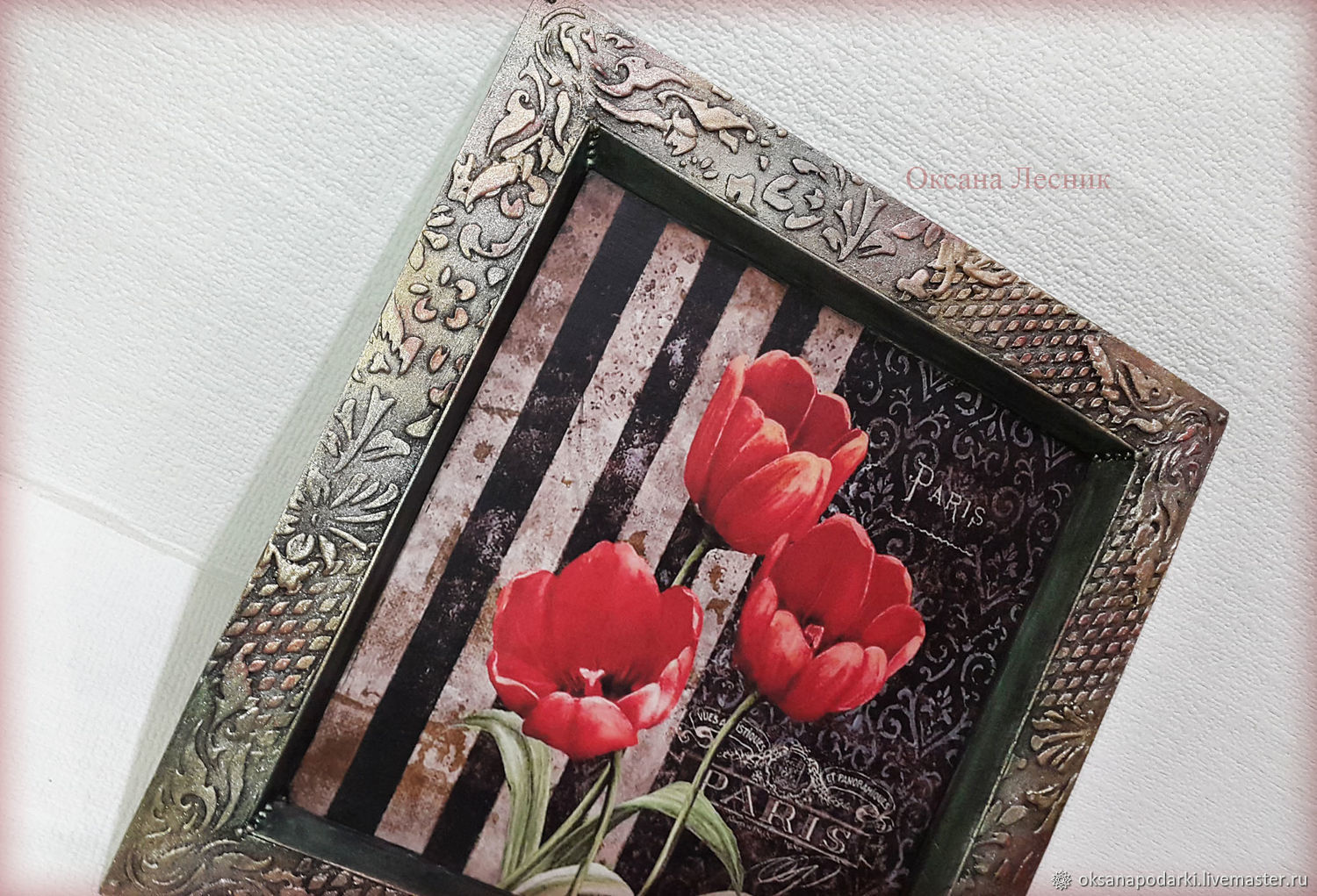 Diptych, set of panels 'Red flowers', Pictures, St. Petersburg,  Фото №1
