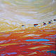 "Золотая долина" 60х60 см оранжевая картина маслом, Картины, Санкт-Петербург,  Фото №1
